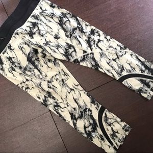Tan and Black Lululemon Running Pants